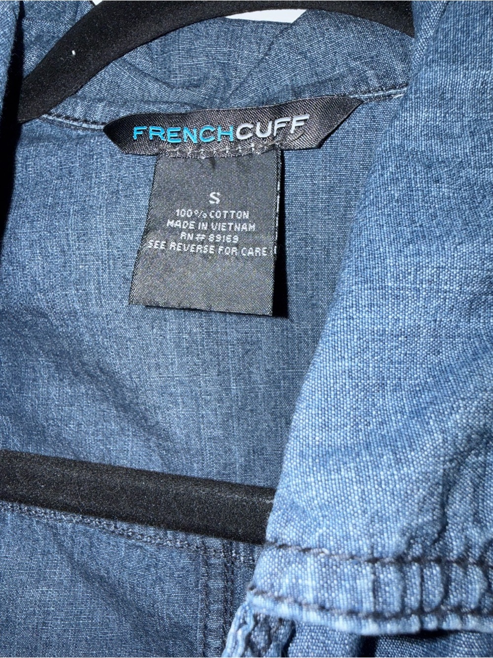 French Cuff Blue Button-Up Jacket - Picture 3 of 3
